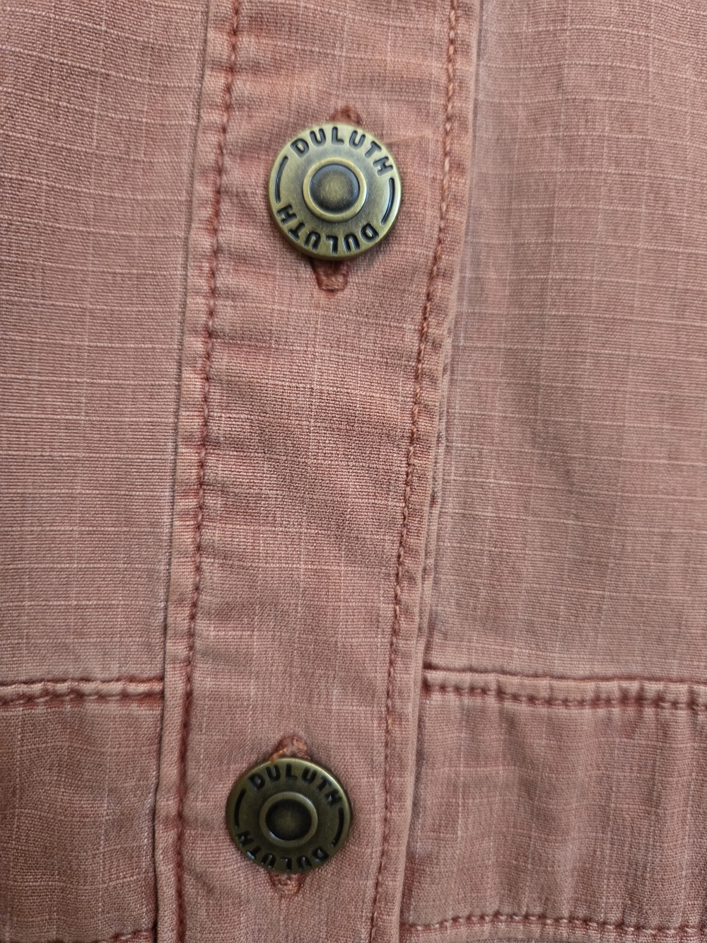 Duluth Trading Co Rust Button-Front Utility Shirtdress Jacket - Picture 4 of 9